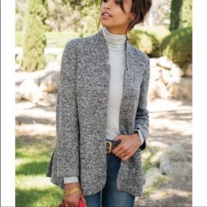 Soft Surroundings St. James Tweed Grey Jacket LG
